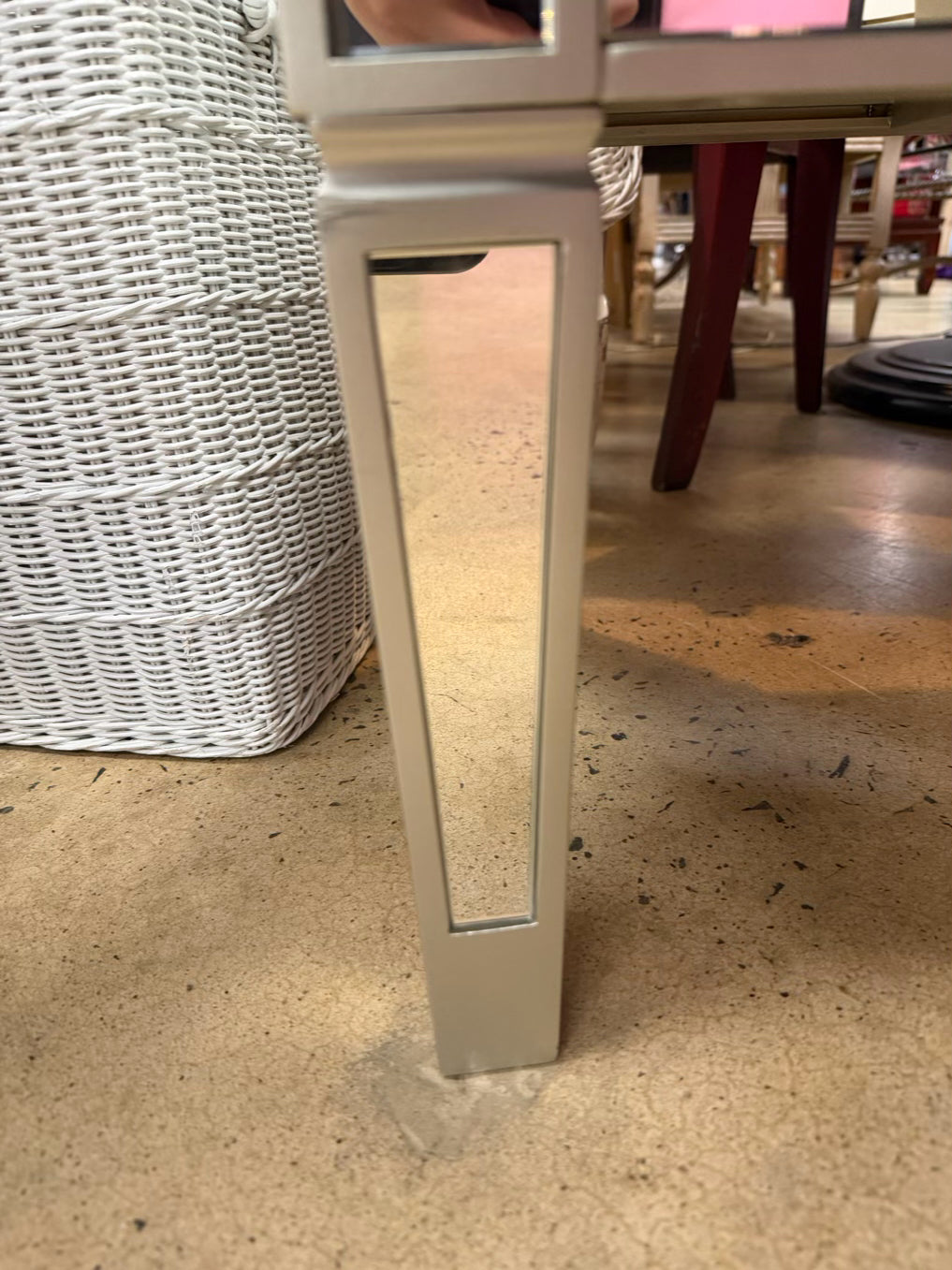 Mirrored End Table