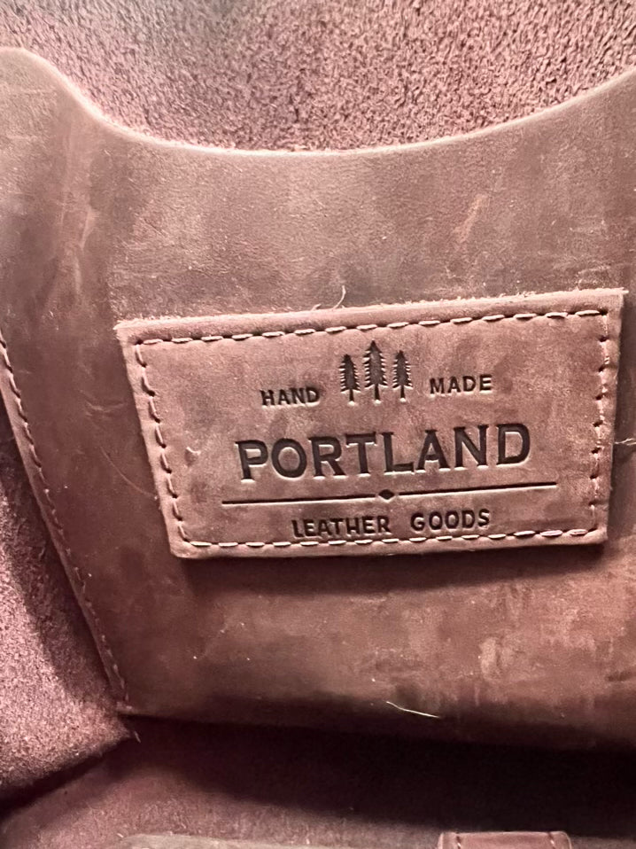PORTLAND LEATHER CO. Oxblood Leather Tote Bag W/ Wallet