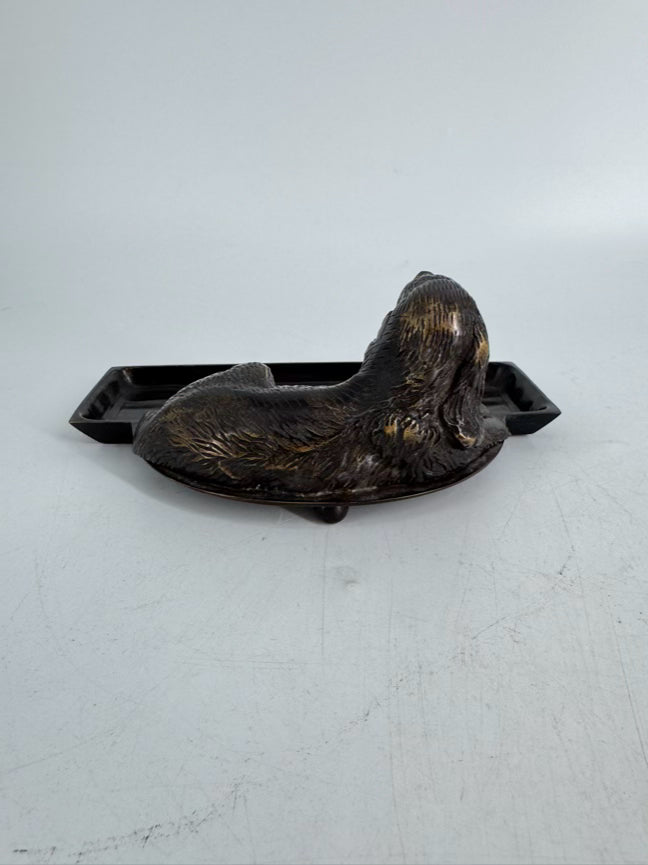 Cast Metal Spaniel Pen Holder