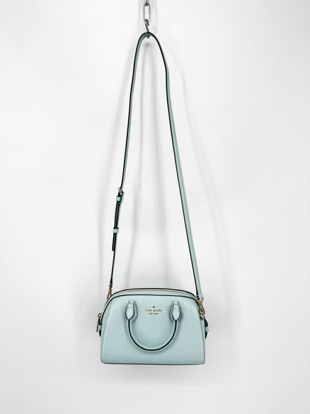 KATE SPADE Ice Blue Leather Crossbody Bag