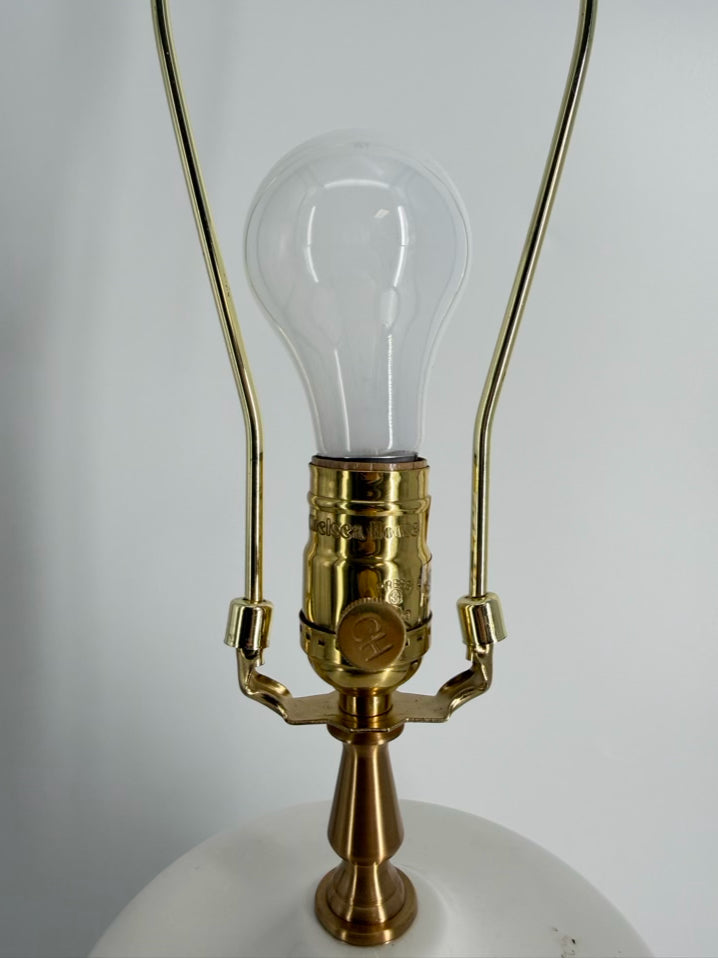 CHELSEA HOUSE Modern White Ceramic Footed Lamp No Shade