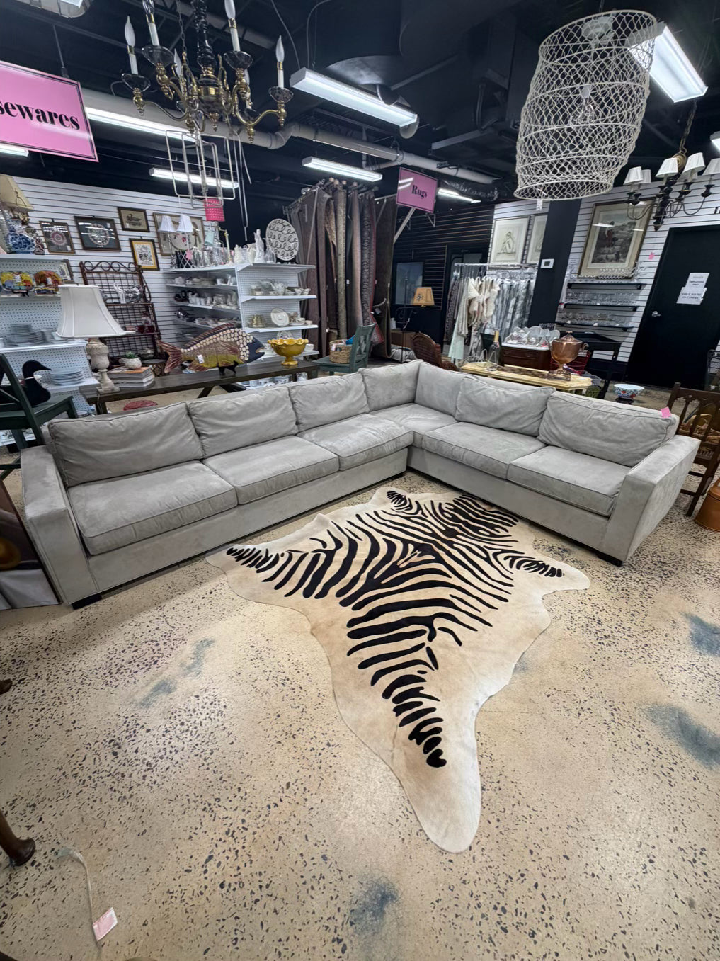 MITCHELL GOLD & BOB WILLIAMS Gray Sectional Sofa