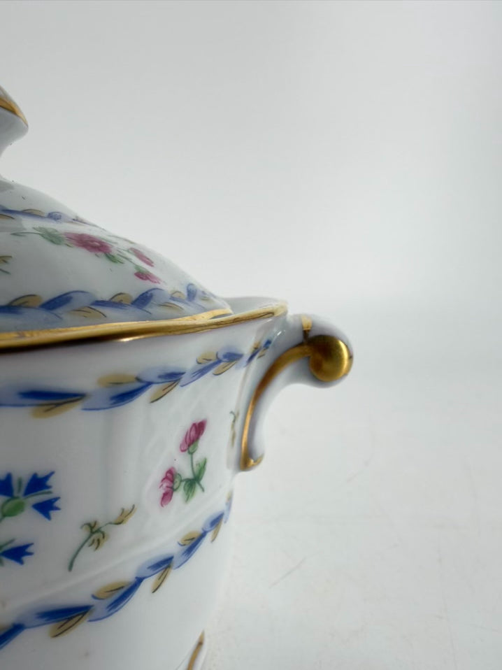 BERNARDAUD Porcelain Artois Bleu Cream & Sugar