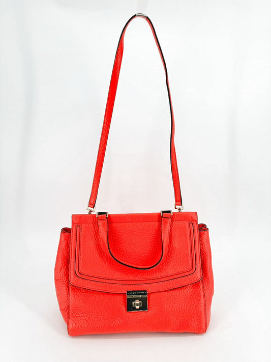KATE SPADE Neon Coral Leather Purse