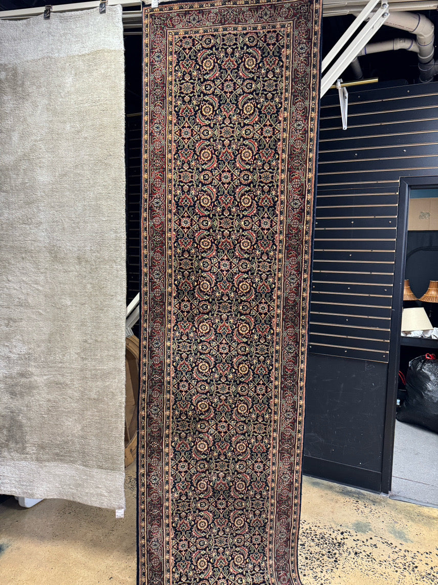Red, Blue & Black Handmade Oriental Runner