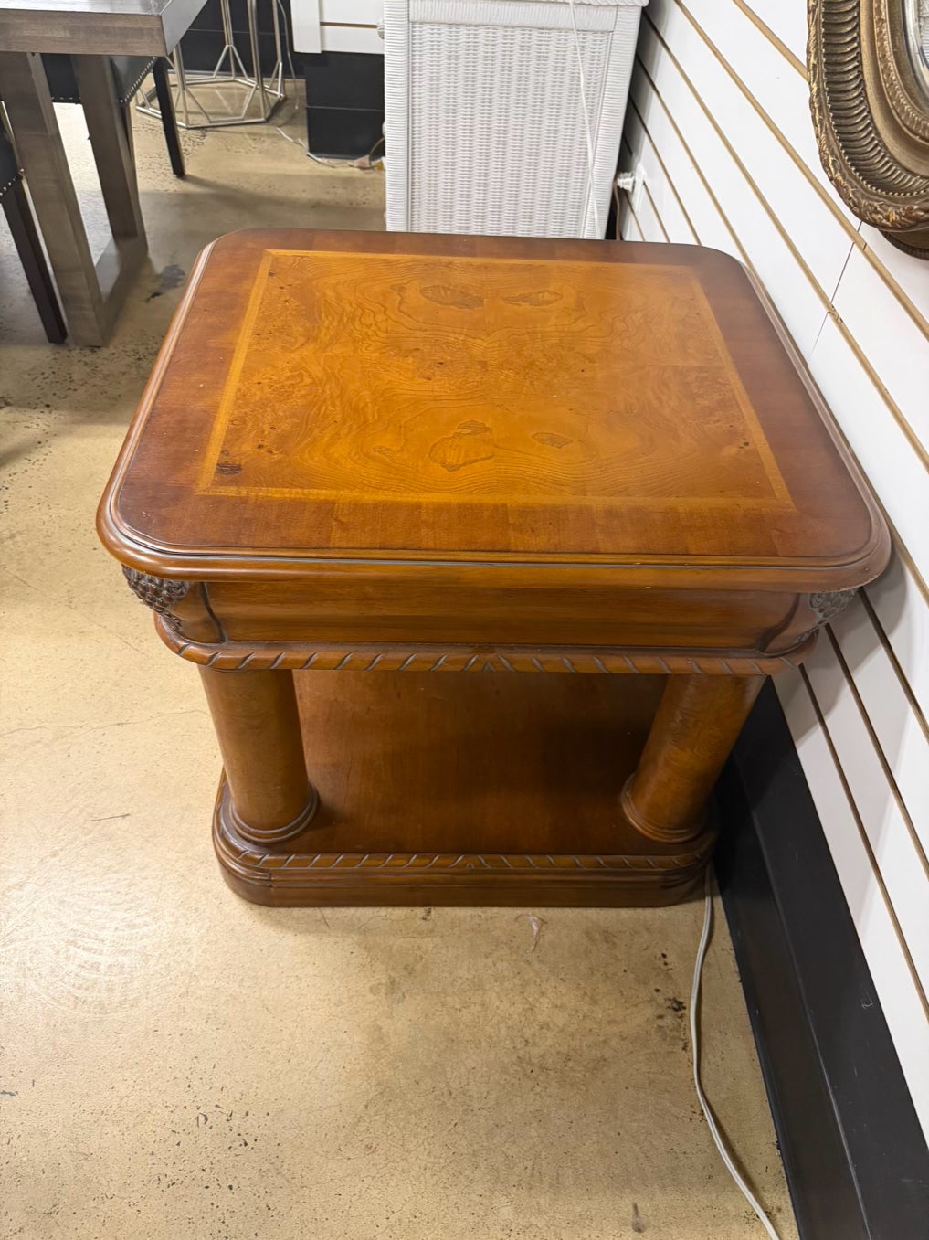 ASPEND HOME Medium Wood End Table w/ Drawer
