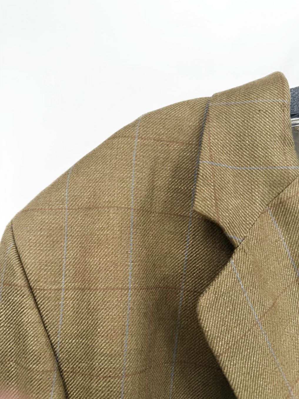 VINTAGE HOLLAND & HOLLAND Men's Size 48 Olive Linen Sport Coat