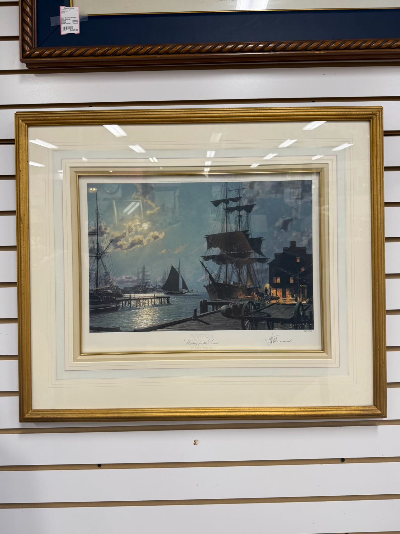 JOHN STOBART Waiting For The Dawn Print In Wood Frame