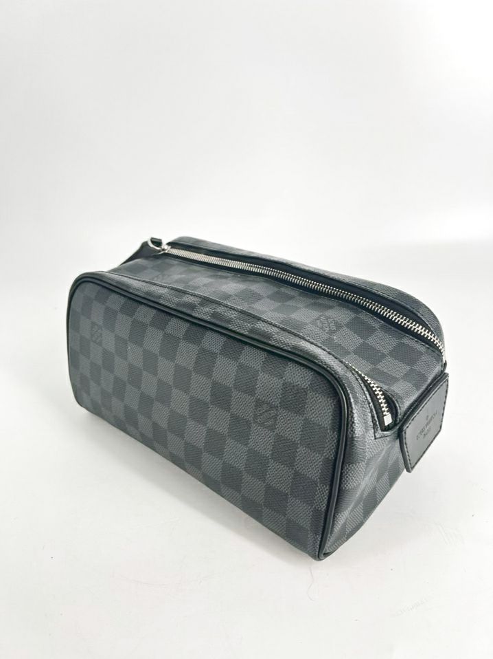 LOUIS VUITTON Gray Monogram Coated Canvas Toiletry Bag