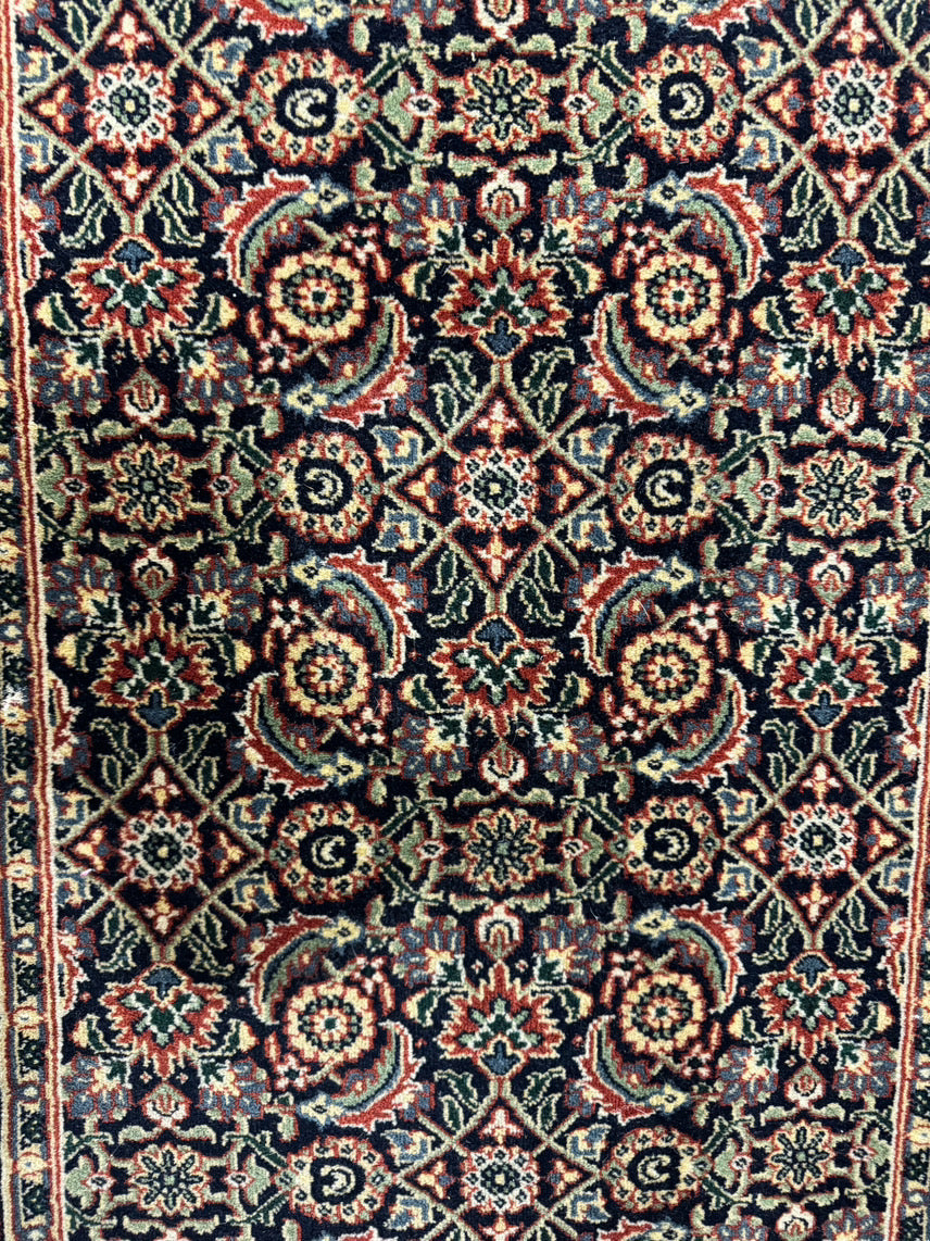 Red, Blue & Black Handmade Oriental Runner