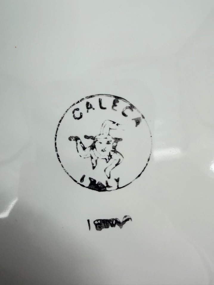 CALECA Espero Blue & Green Set Of 12 Salad Pottery Plates