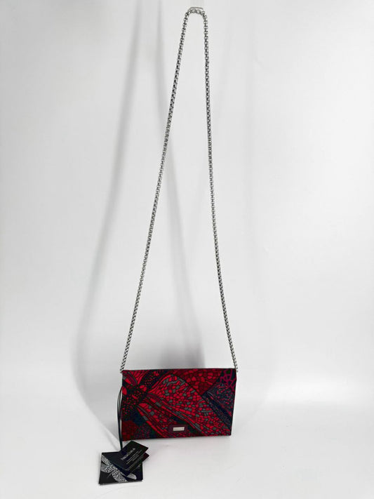 PINEDA COVALIN Red & Black Leather Firefly Crossbody Bag NWT