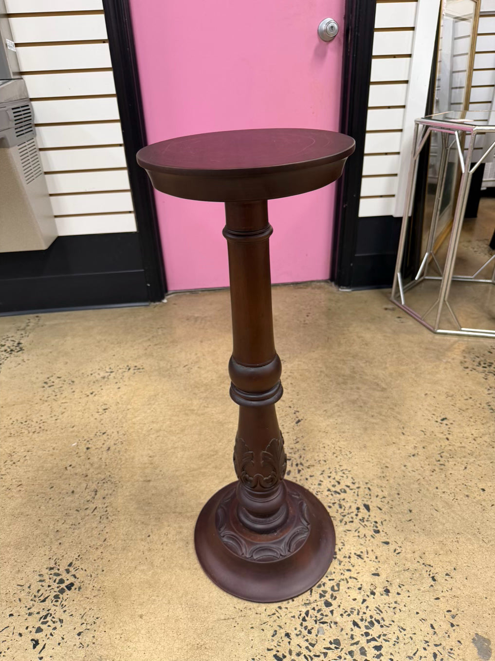 Wood Small Round Plant Stand