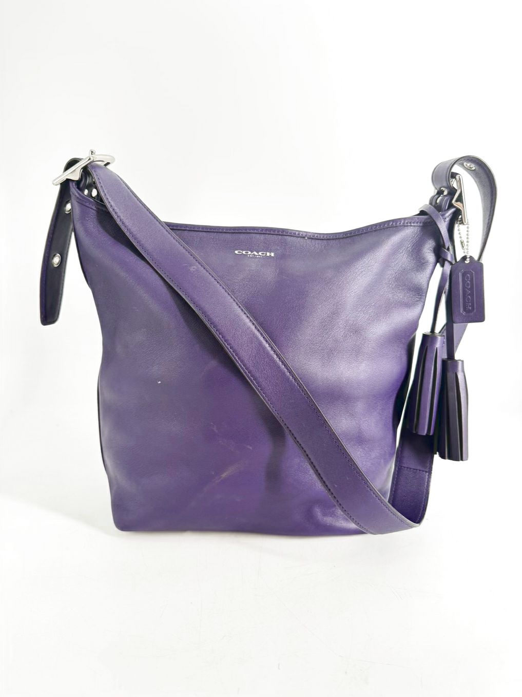 COACH Legacy Eggplant Leather Purse