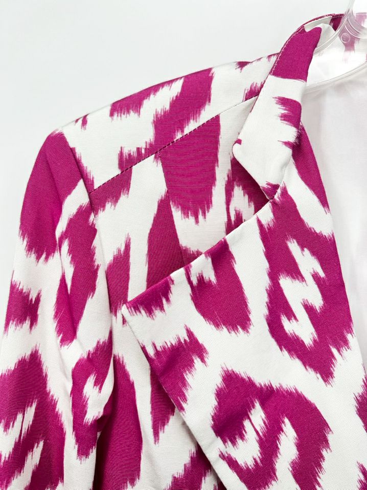 LAFAYETTE 148 Size 8 Fuchsia & White Blazer