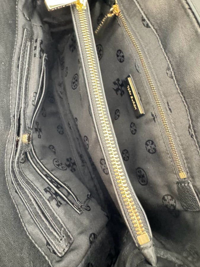 TORY BURCH Black Quilted Leather Purse