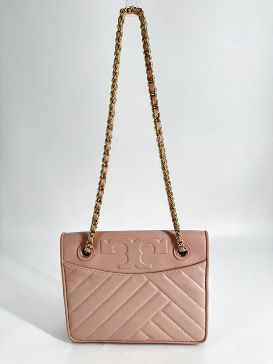 TORY BURCH Blush Quilted Leather Crossbody Bag
