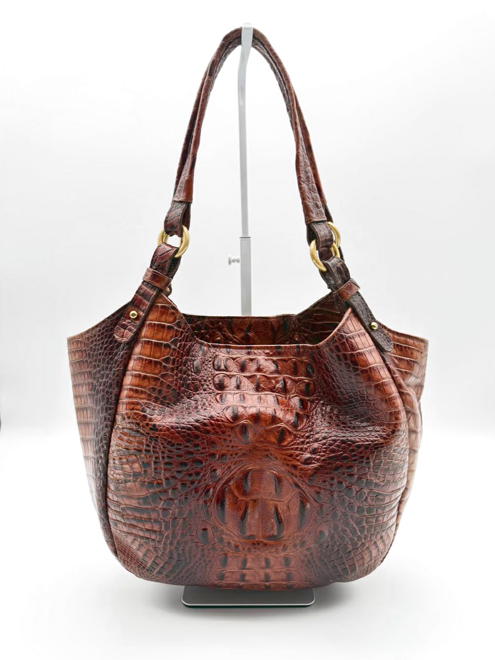 BRAHMIN Almond Leather Embossed Purse
