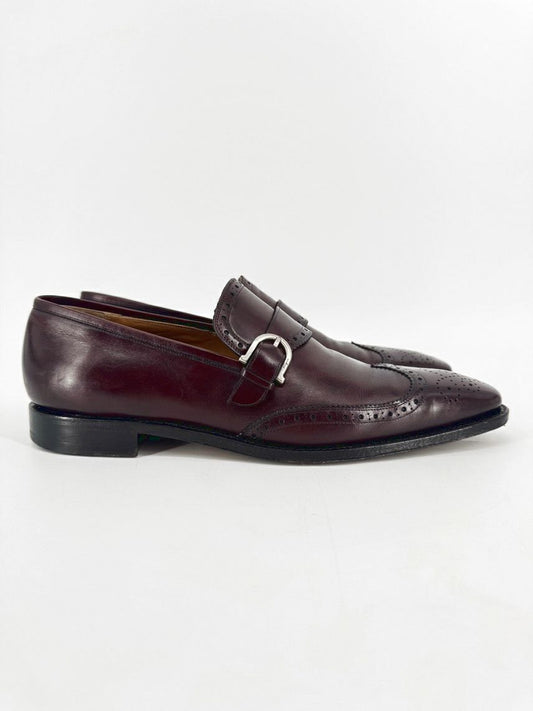 SALVATORE FERRAGAMO Size 11 Cognac Leather Dress Shoes