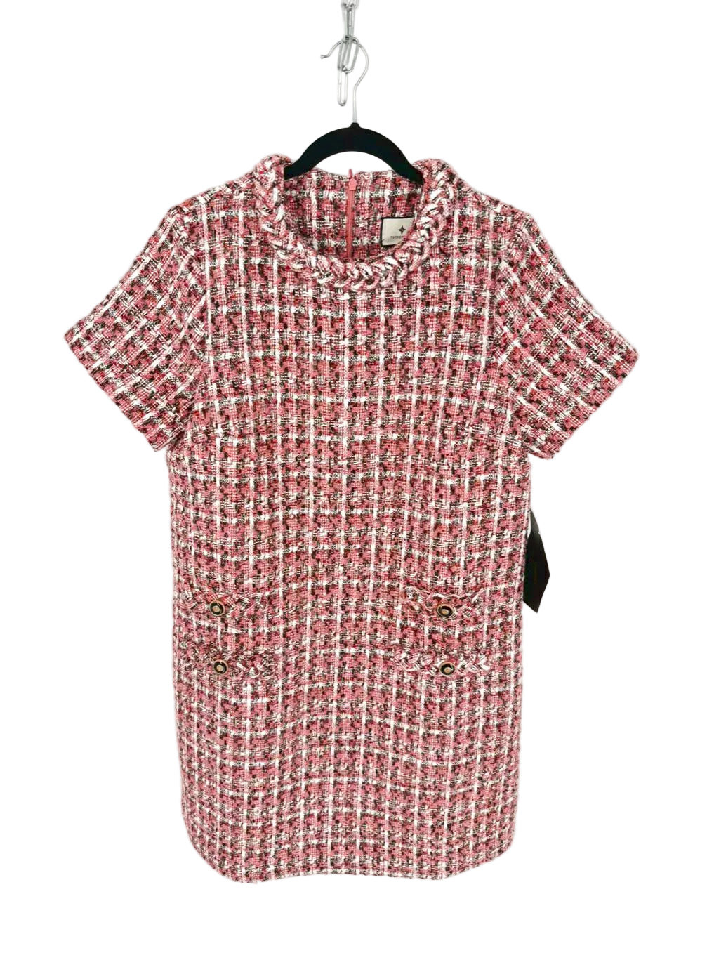 TUCKERNUCK Wmn's Size XL Berry Tweed Braided Detail Dress NWT