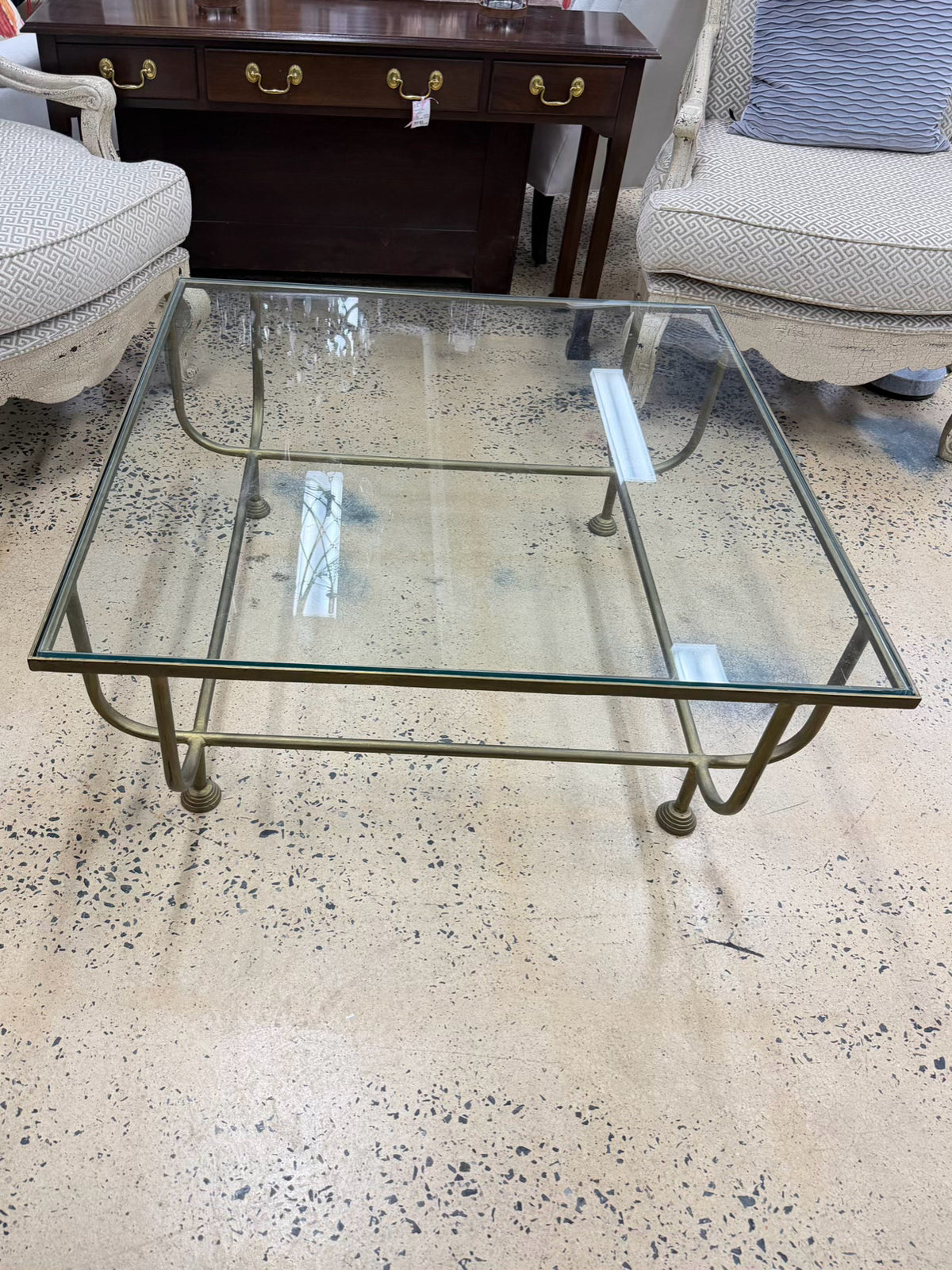 Brass & Glass Coffee Table