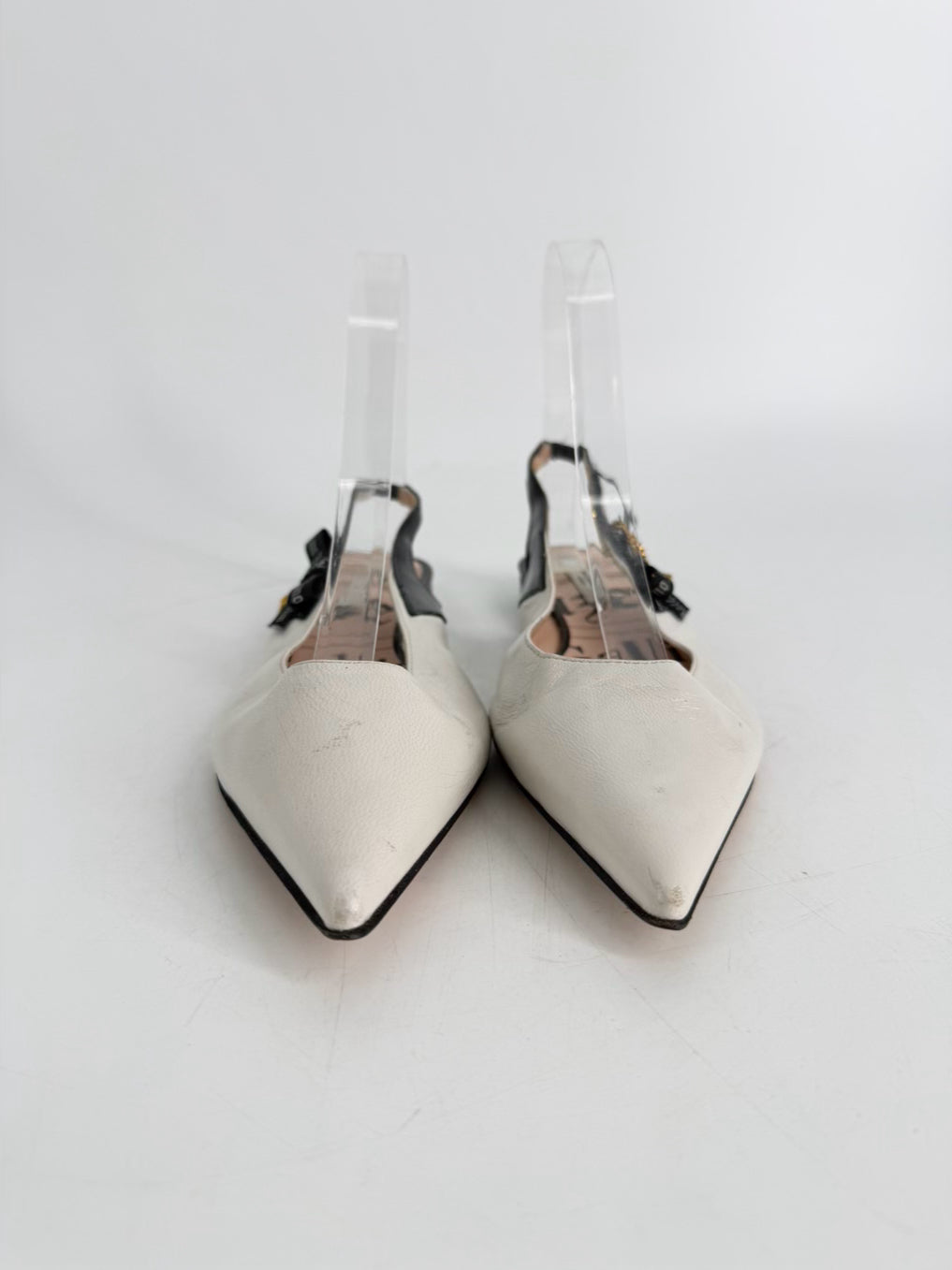 JOHN GALLIANO Size 36.5 White & Black Flats