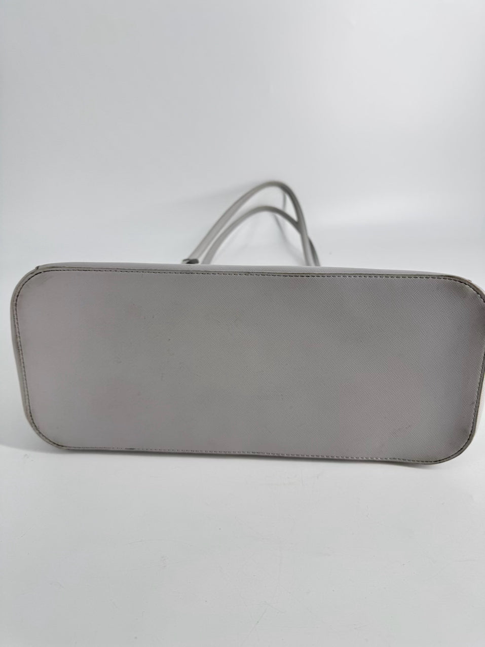 KATE SPADE Gray Leather Tote Bag