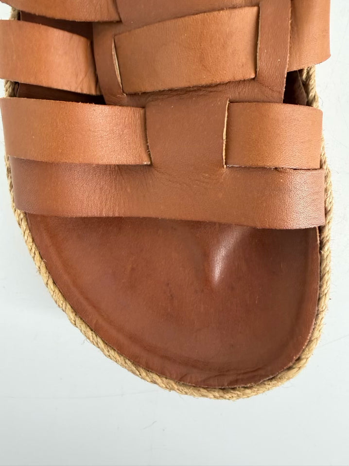 RALPH LAUREN Size 10 Cognac Leather Sandals
