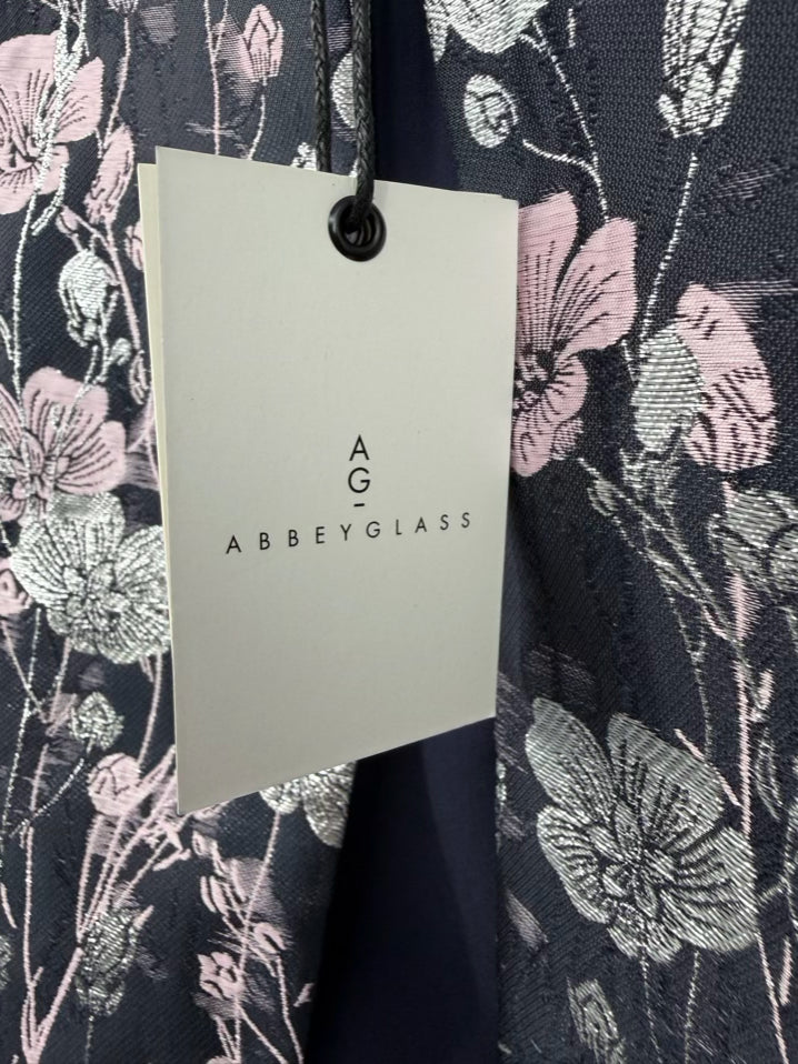 ABBEYGLASS Size M Navy Floral Shrug NWT