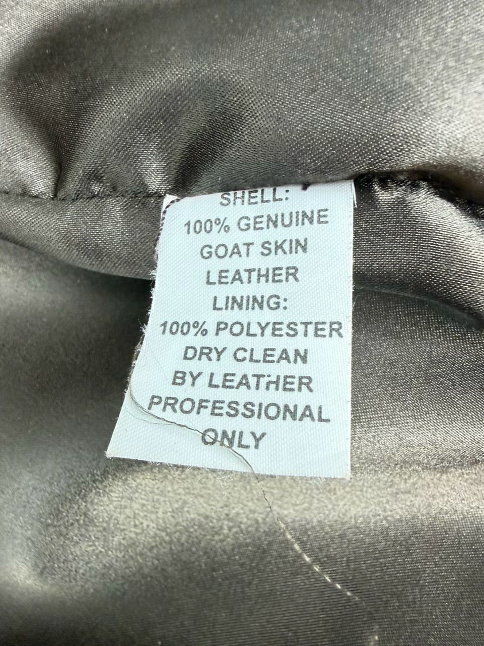 VINTAGE COOPER Men's Size XL Dark Brown Goat Skin Leather Flight Jacket