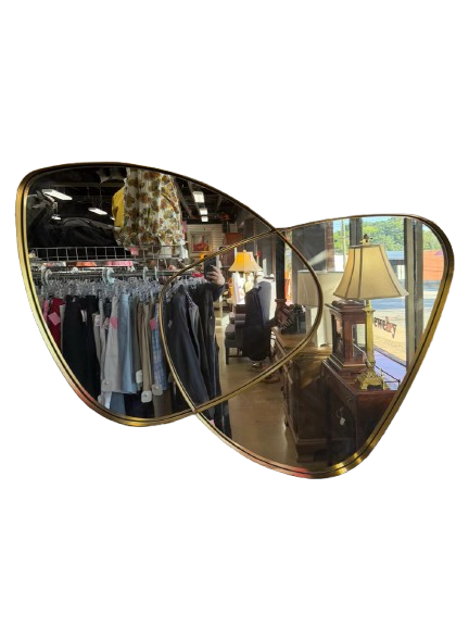 Abstract Gold Metal Mirror