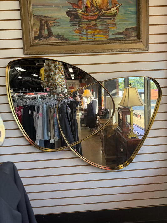 Abstract Gold Metal Mirror