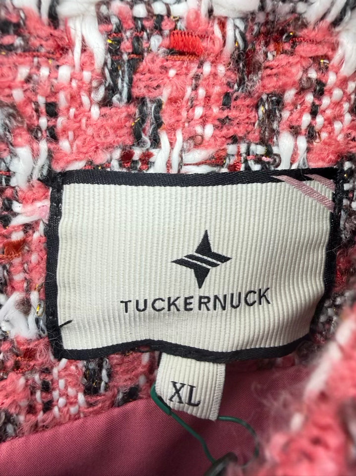TUCKERNUCK Wmn's Size XL Berry Tweed Braided Detail Dress NWT