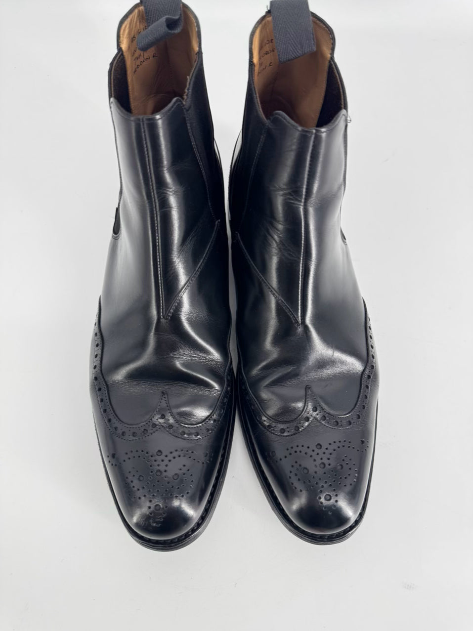 CHURCHS Size 11 Black Leather Boots