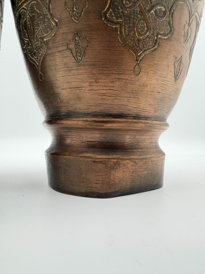 Metal Embossed Pair Of Jars