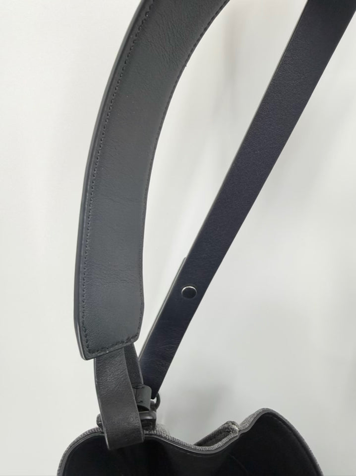 ALLSAINTS Gray Leather Tote Bag