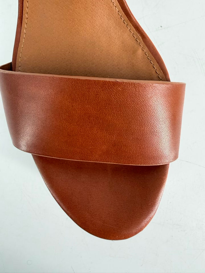 SARTO Size 8.5 Cognac Leather Heels