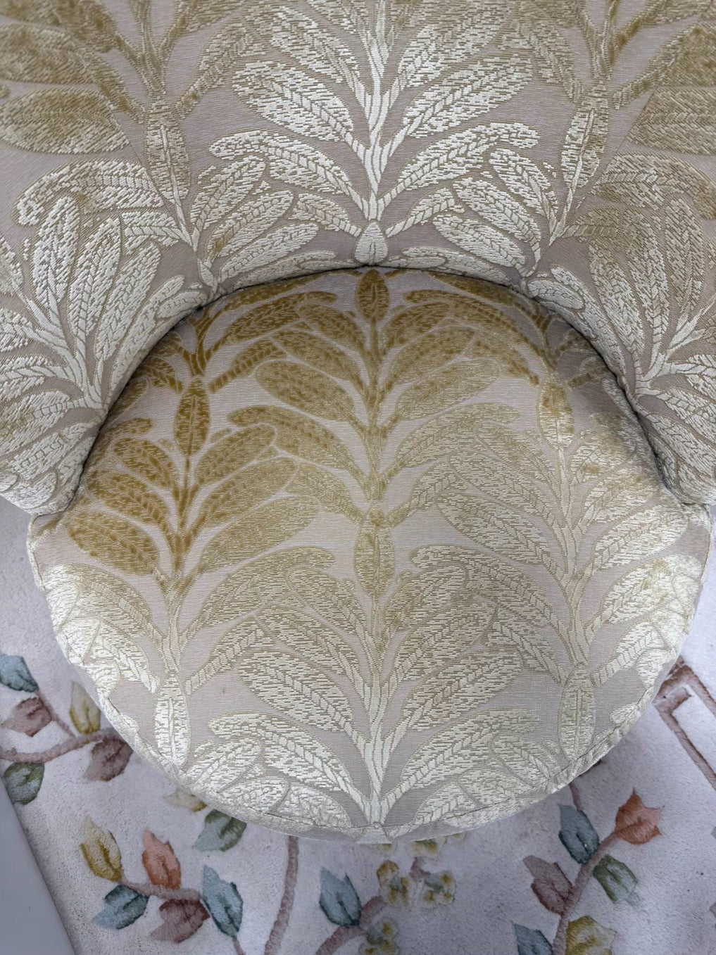 Gold Leaves Swivel Chair
