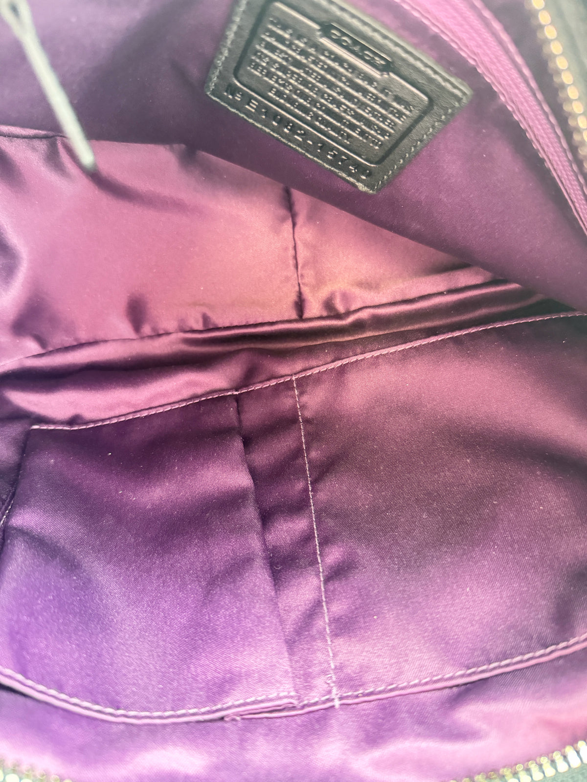 COACH Brooke Black Leather Hobo Bag