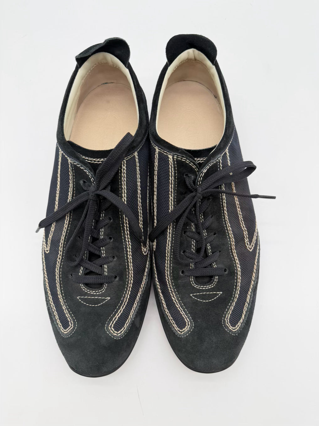 TODS MENS Size 9.5 Navy Textile Sneakers