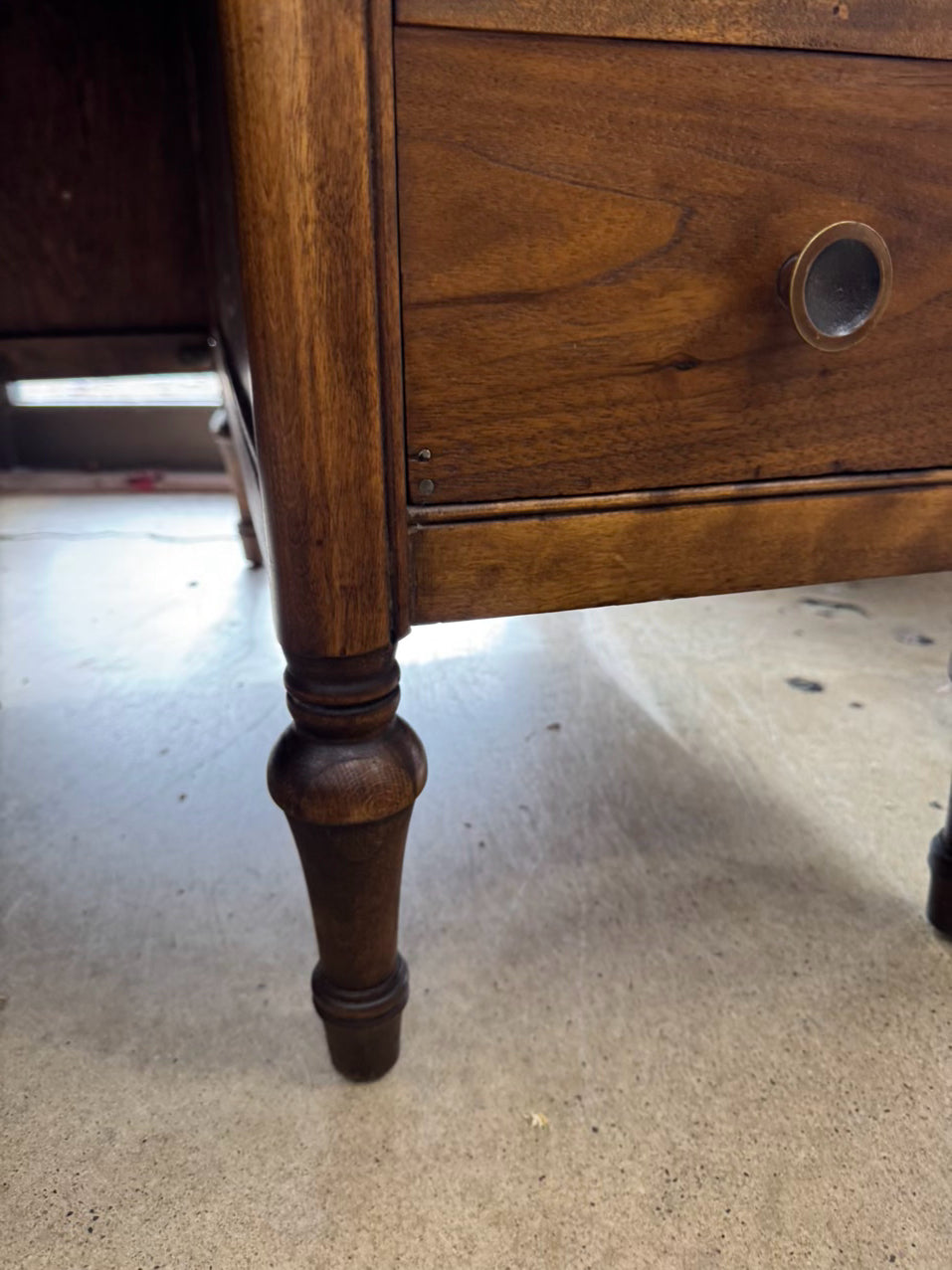ANTIQUE Wood 3-Drawer Desk