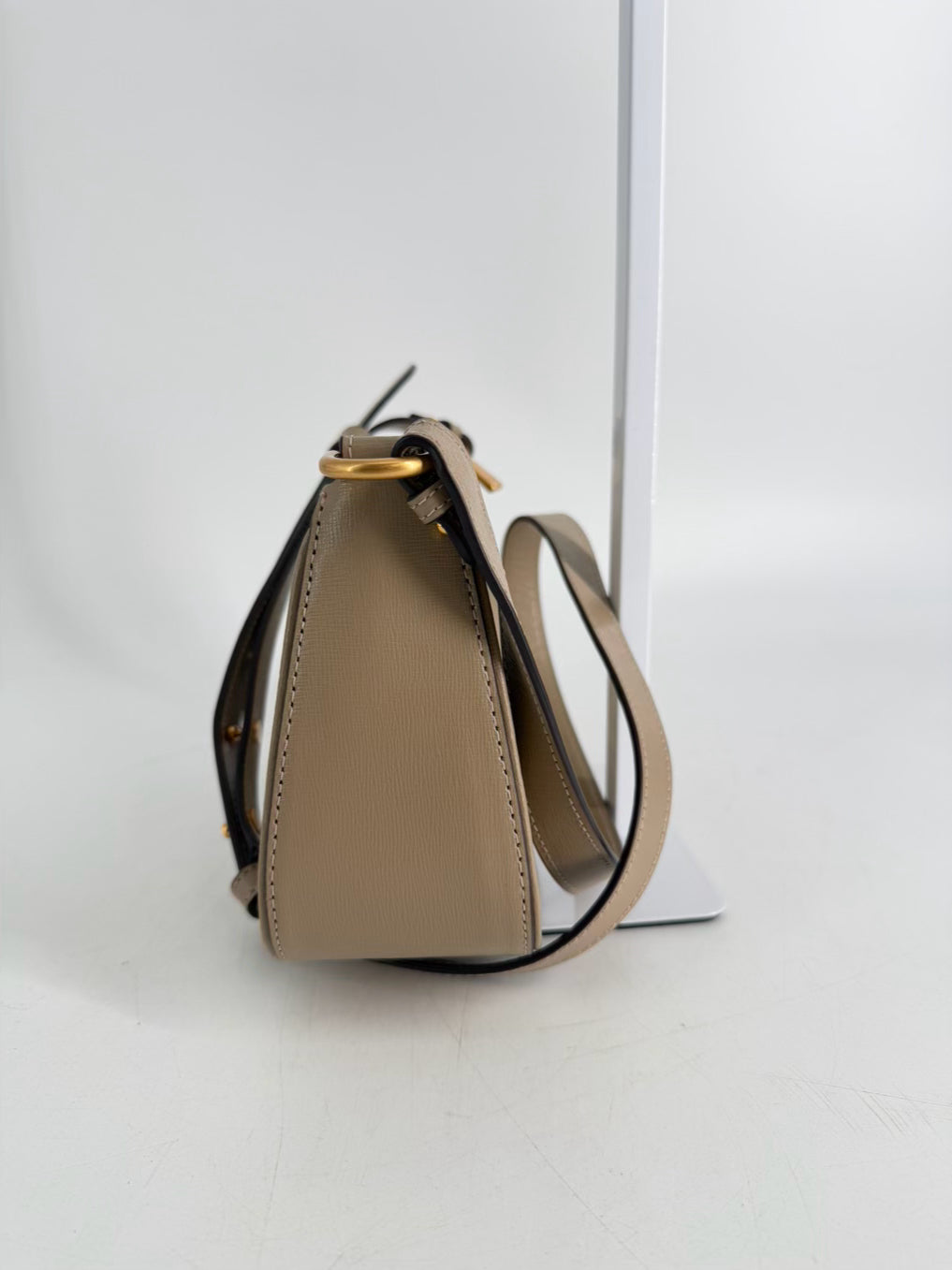 KATE SPADE Oatmeal Leather Crossbody Bag w/ Gold Tone Hardware