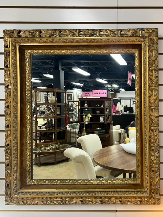 ANTIQUE Gold Wood Mirror