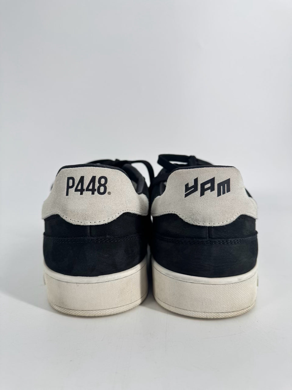 P448 x YAM Size 42 Black Suede Sneakers