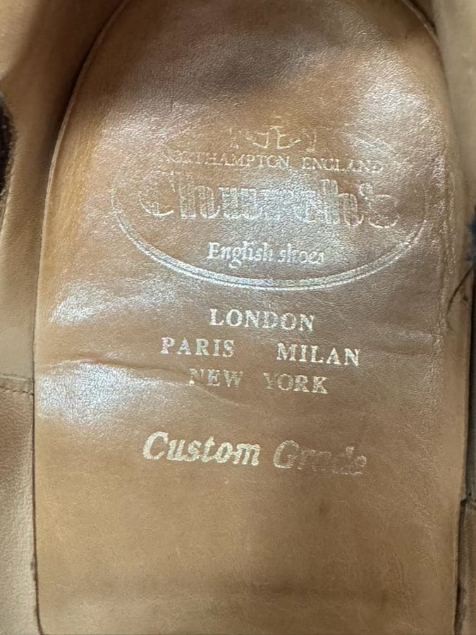 CHURCHS Size 11 Black Leather Boots