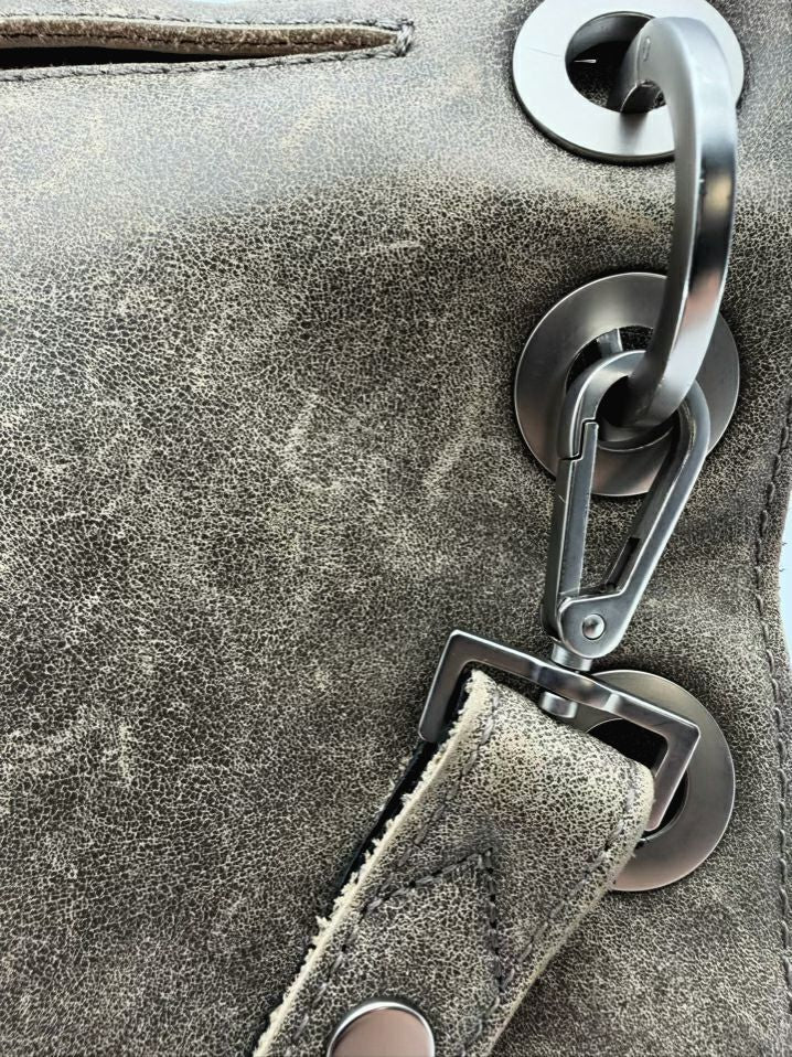 HAMMITT Montana Olive & Black Leather Crossbody Bag