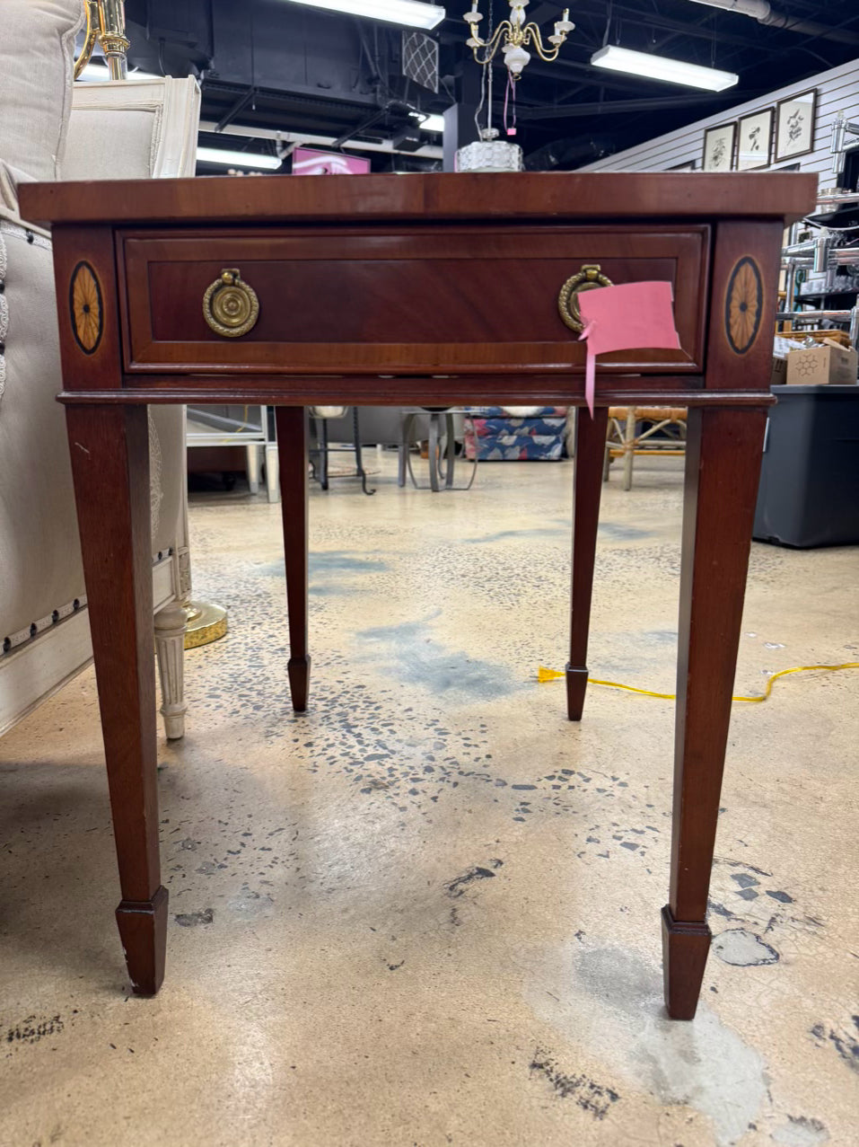 HEKMAN Burled Wood End Table