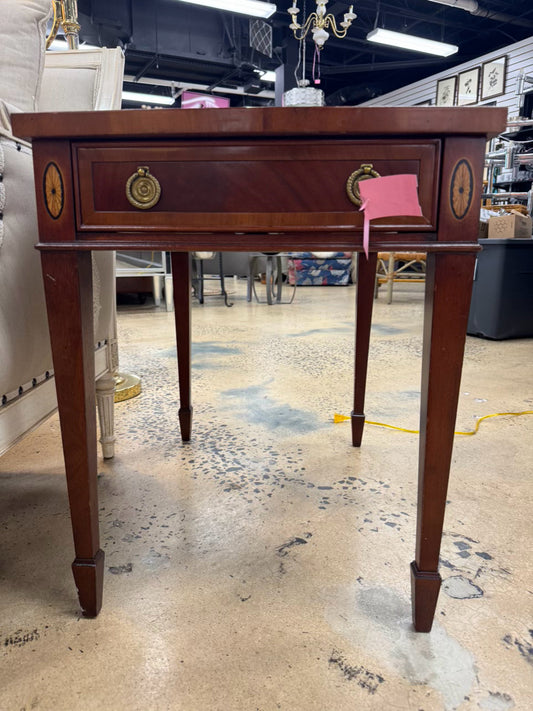 HEKMAN Burled Wood End Table