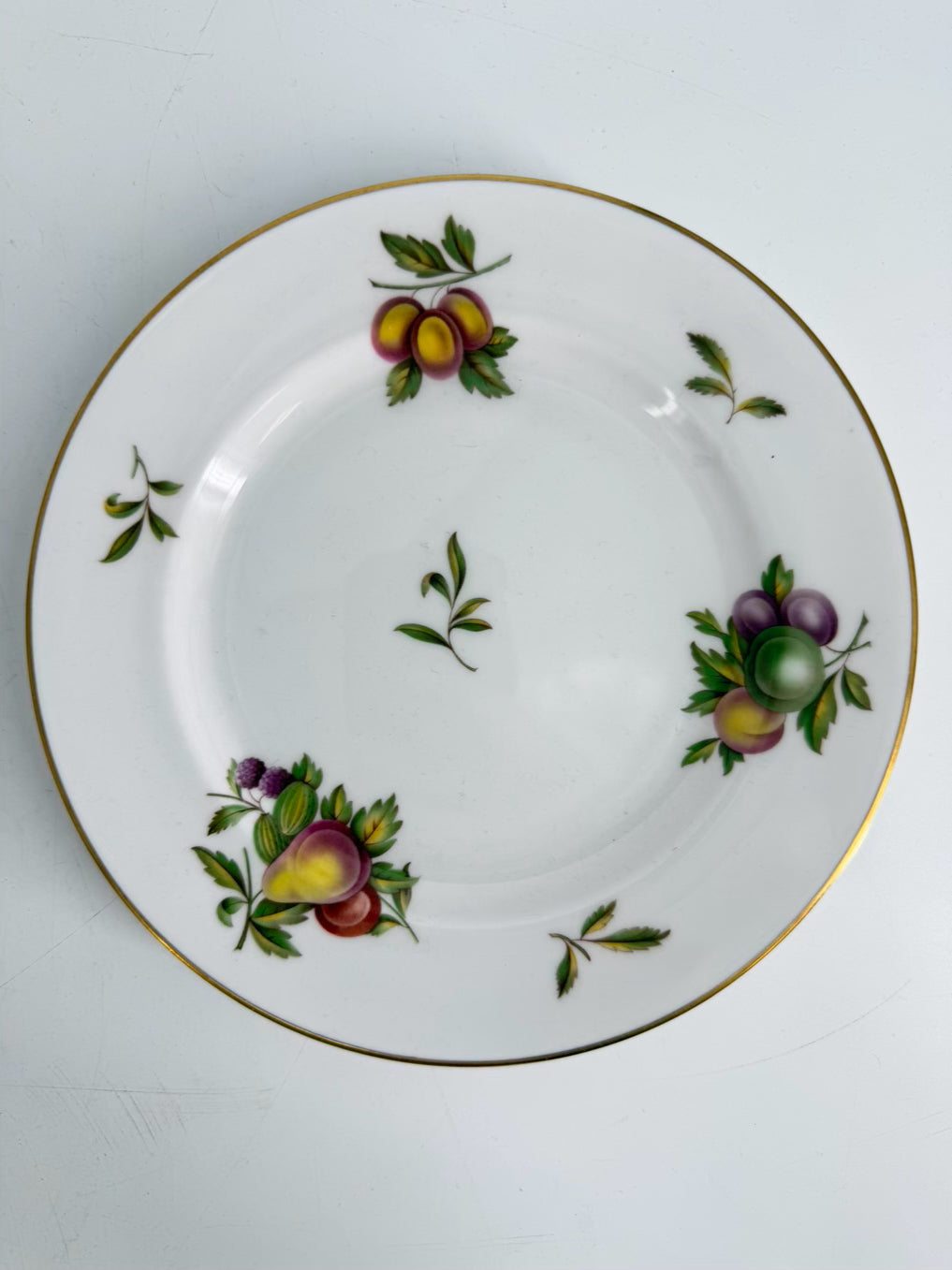 SPODE White, Green & Pink Bone China Blenheim 5 Piece Dinnerware Setting For 12 w/ Serving Pieces