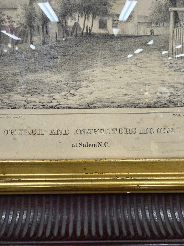 Inspectors House In Salem Etching In Antique Frame